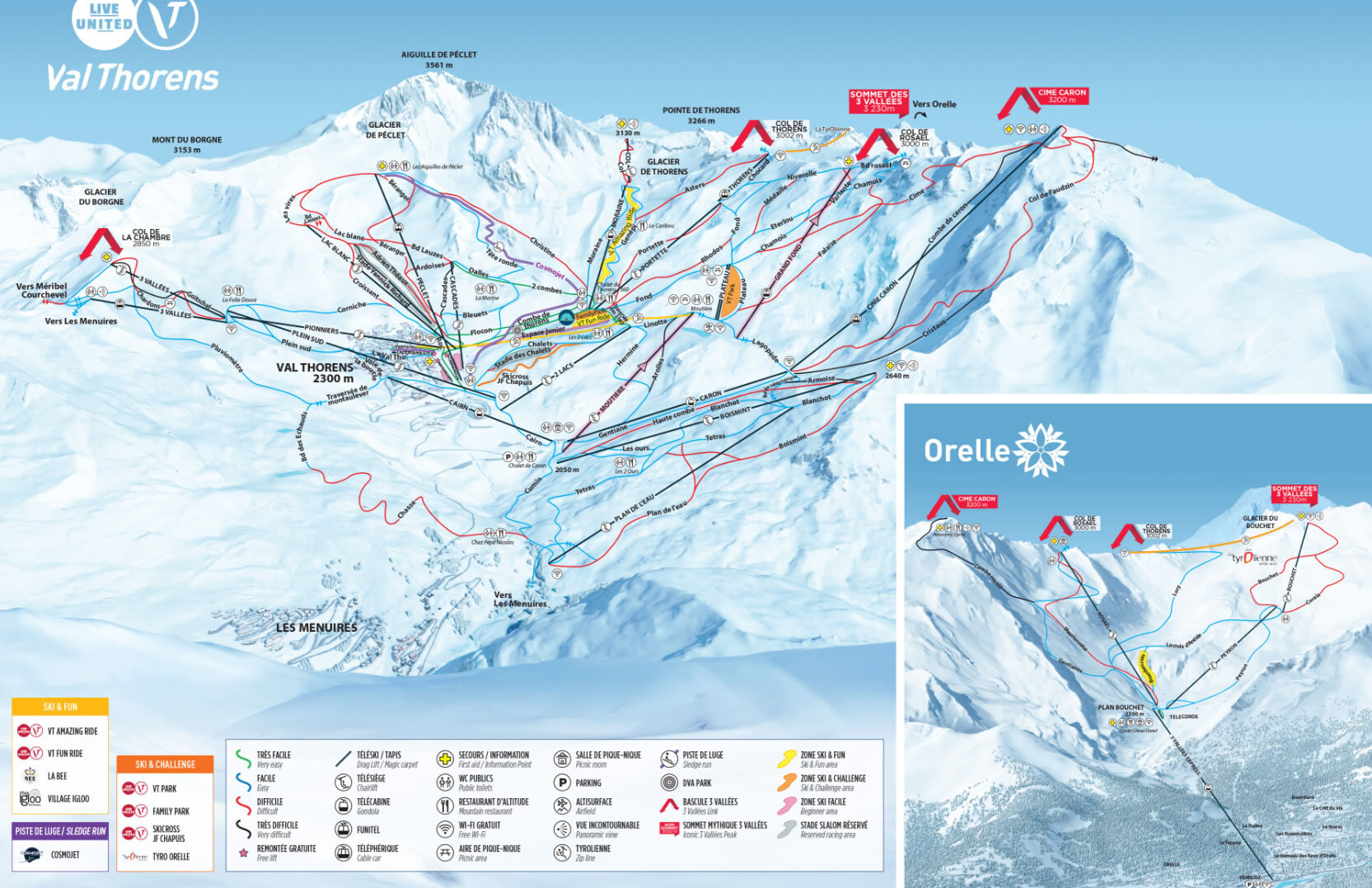 Val Thorens Piste Map 2020